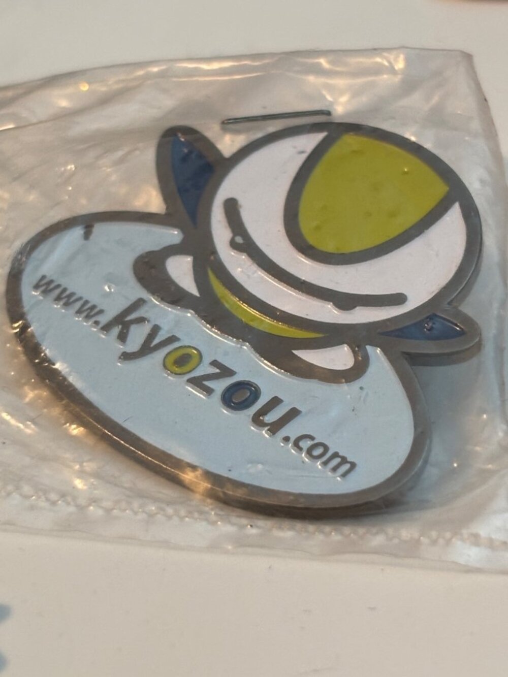 Kyozou eCommerce software Logo Collectible Metal Enamel Lapel Pin In Sealed Pack